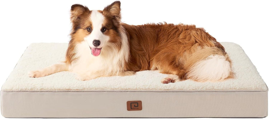 Orthopedic XL Dog Bed 104x68x9cm Washable Cover Non Slip Camel