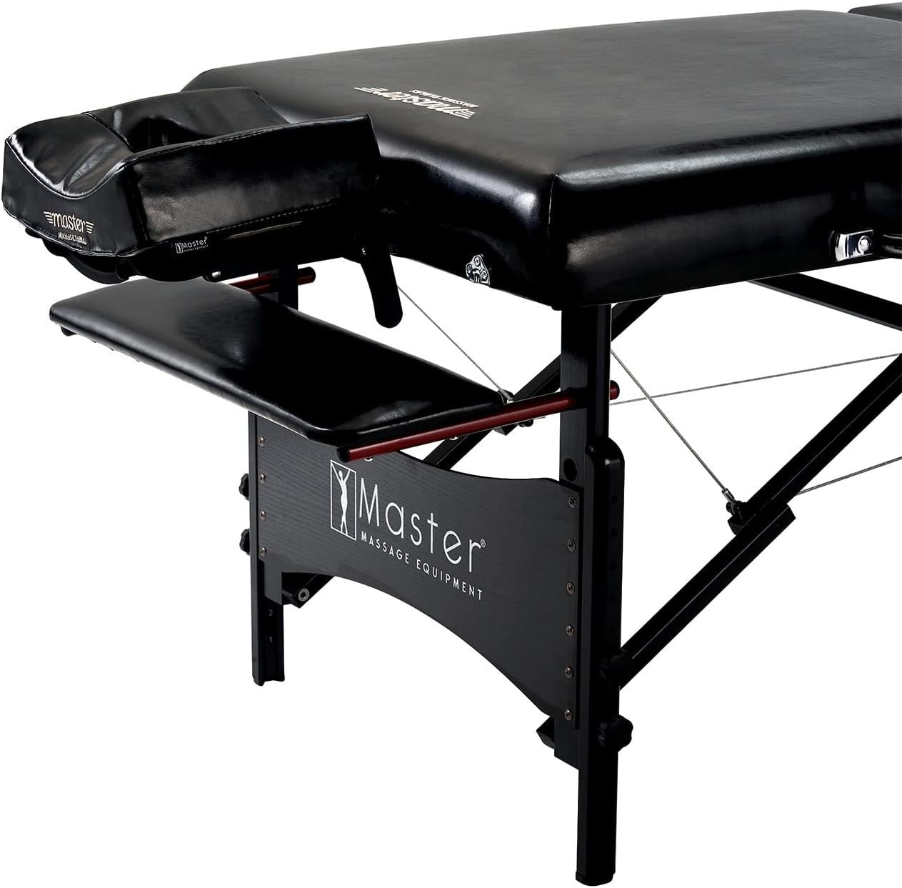 71cm Heated Portable Massage Table | Galaxy Spa Bed w/ Memory Foam Black