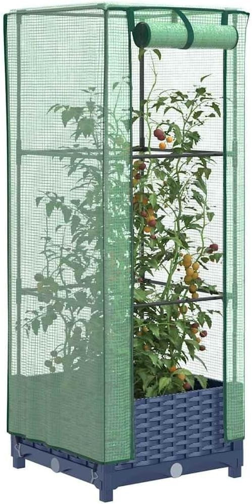 Raised Bed Garden Planter with Greenhouse Cover | 40x40x123cm
