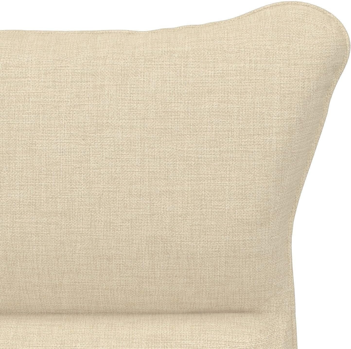 Ergonomic Cream  Recliner Chair with Removable Cushion & Wooden Legs