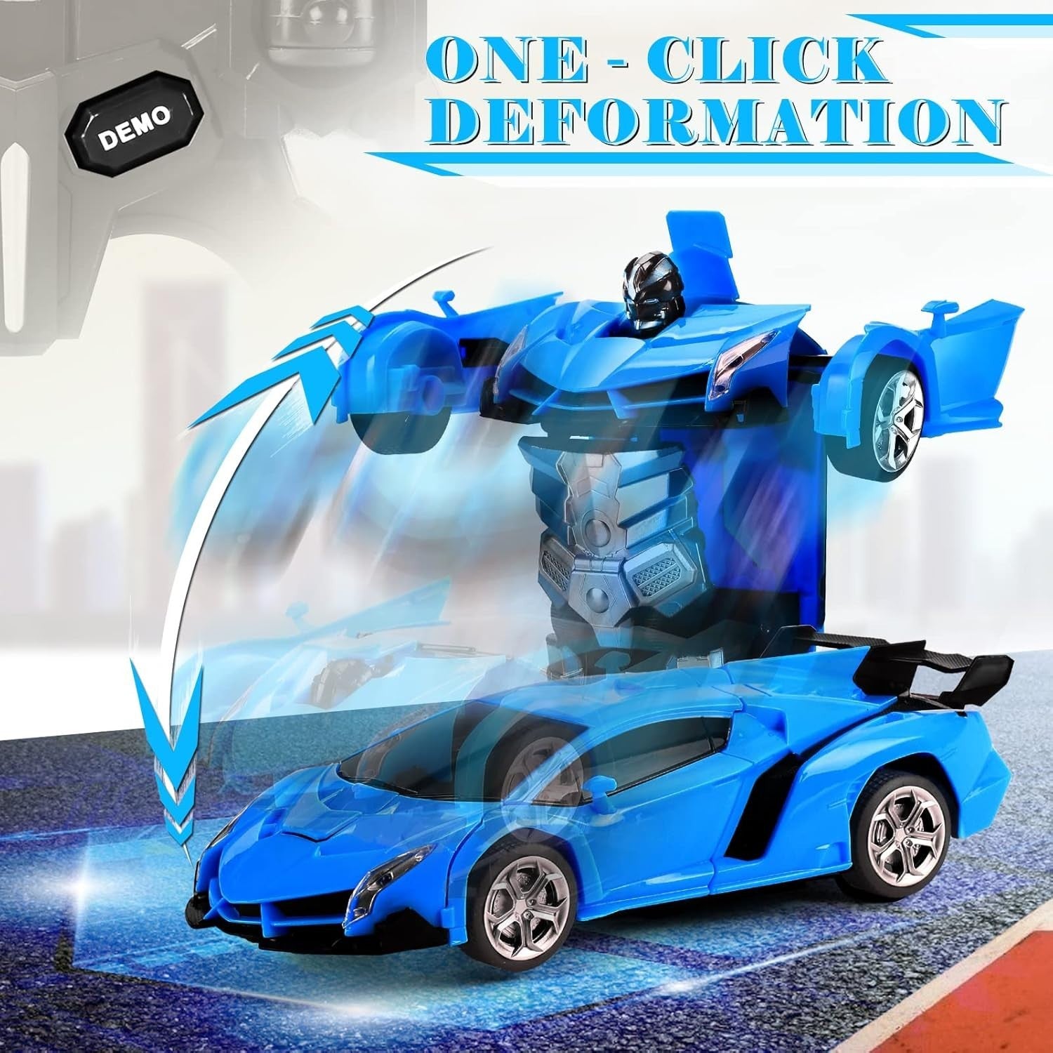 Transforming Robot RC Car 360° Rotating Toy – Gift for Kids Boys 3–8+