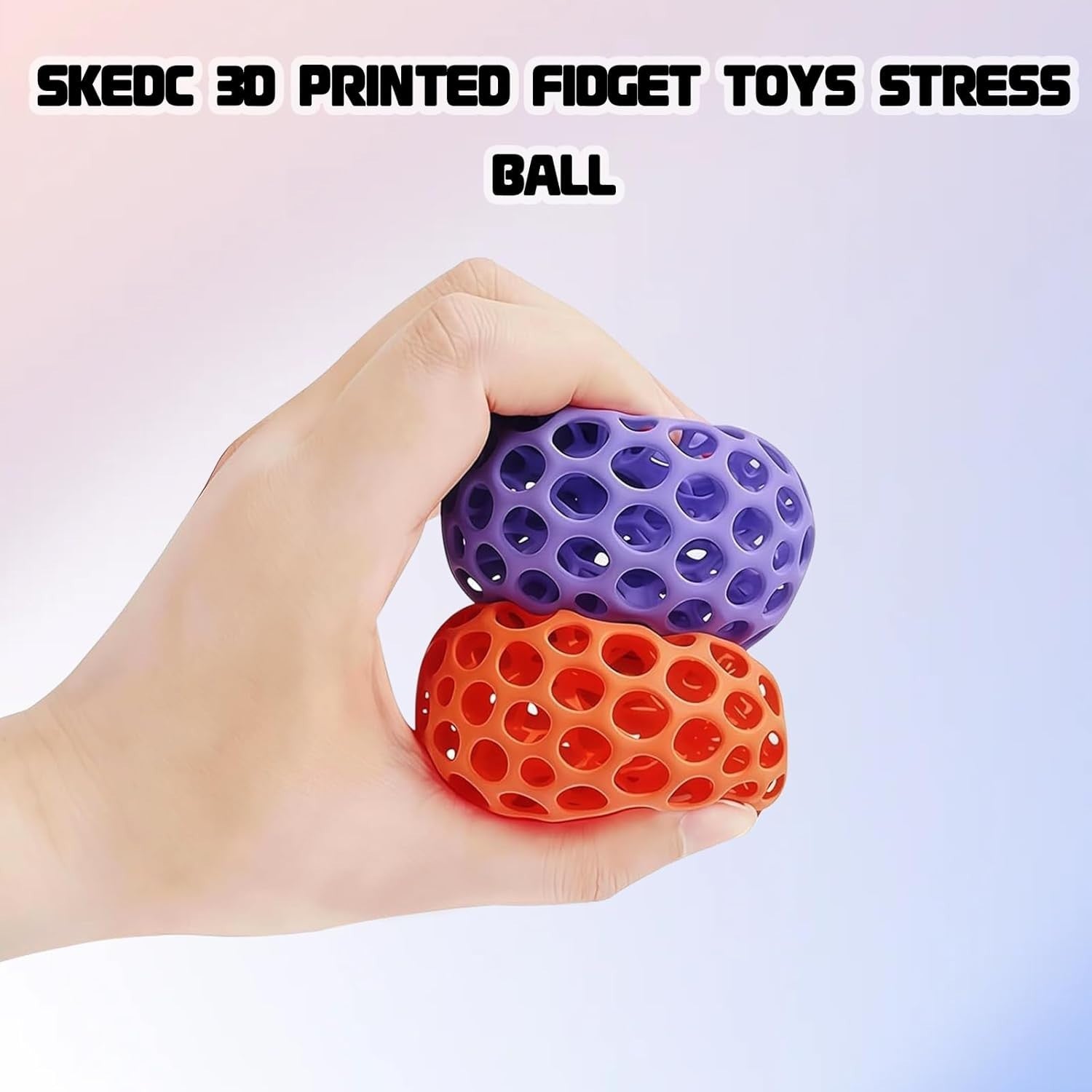 3D Printed Stress Ball Grip Strength Trainer Anxiety Relief Fidget