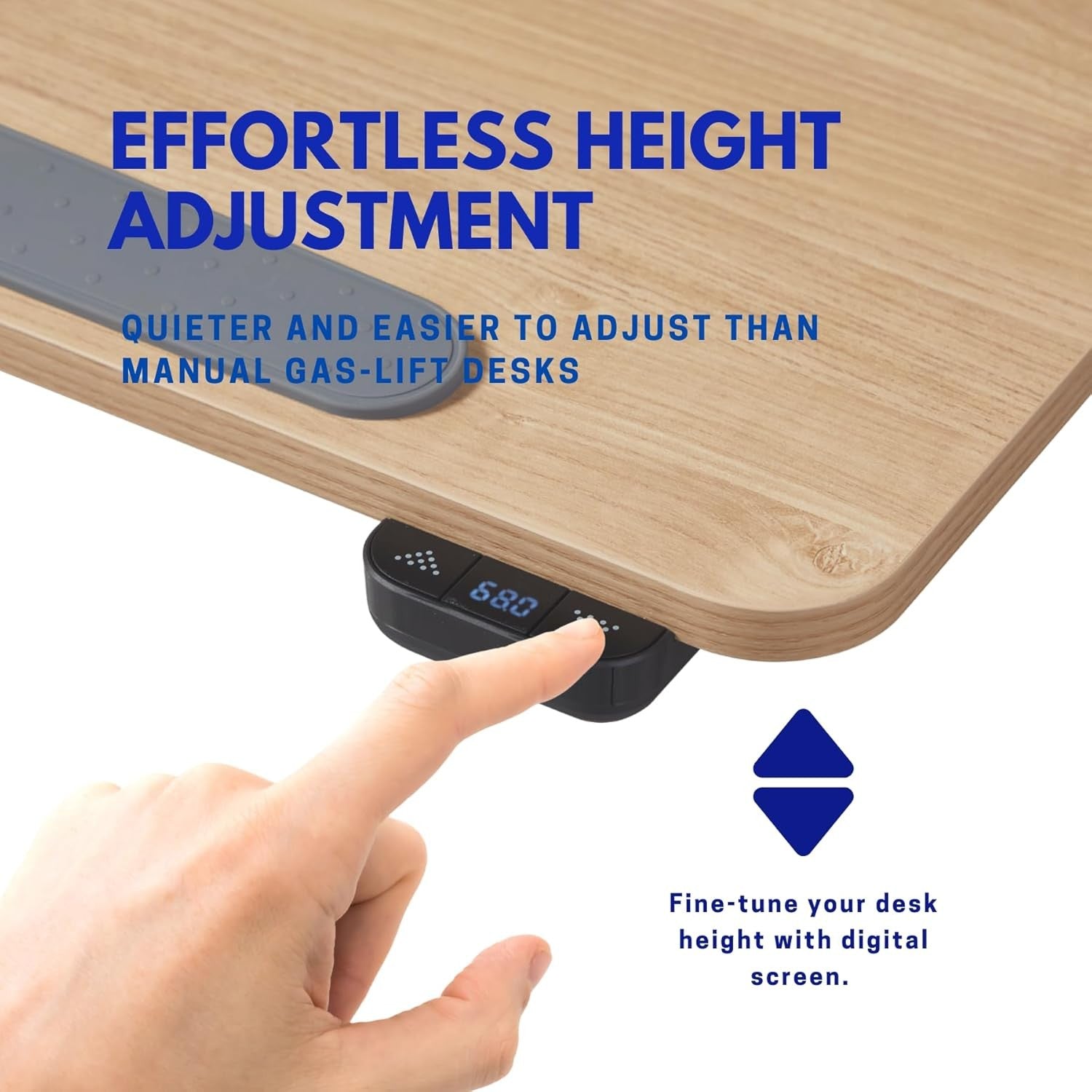 kowo Small Standing Desk, Battery-Powered Electric Height Adjustable Laptop Tabl