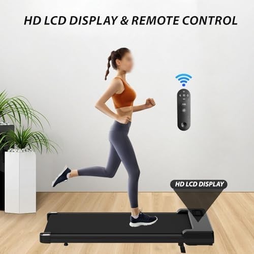 Under Desk Foldable Treadmill with Remote & Incline 1-8 km/h