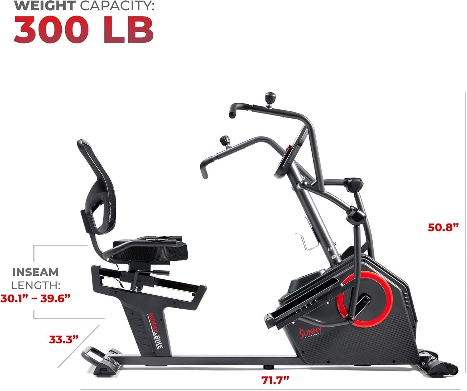 Recumbent Cross Trainer Smart Bluetooth Elliptical Bike 16-Level Magnetic