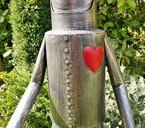Large 135cm Metal Tin Man Garden Sculpture Lawn Ornament Vintage Outdoor Statue
