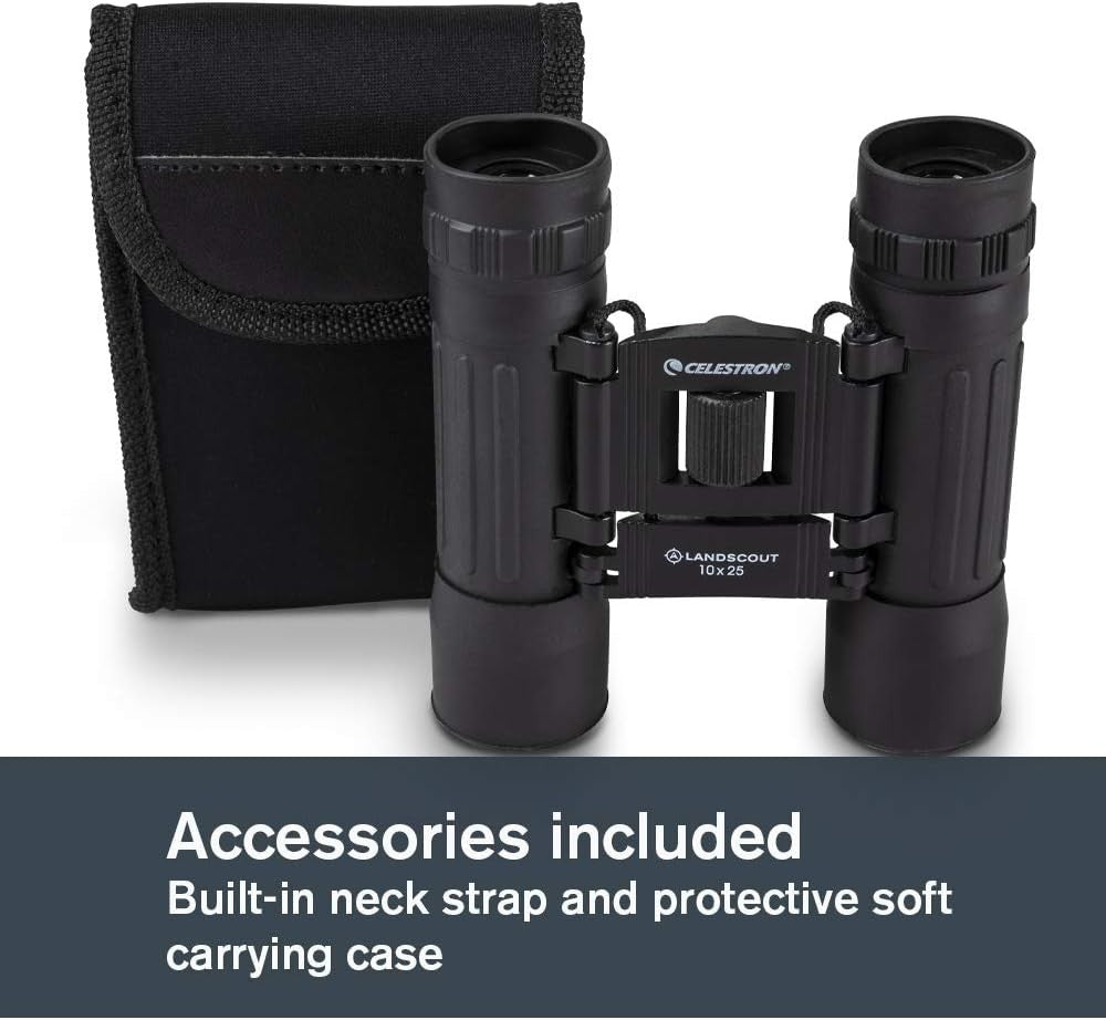 10x25 Compact Binoculars Waterproof K9 Optics Wide View Travel Birdwatching