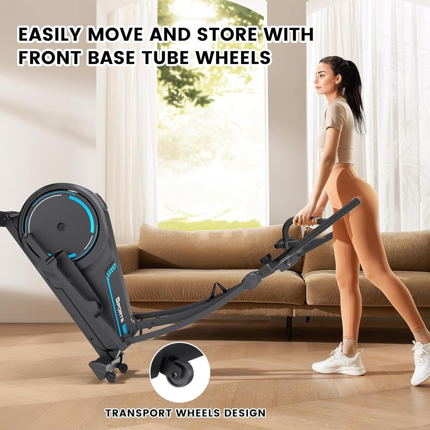 Magnetic Elliptical Cross Trainer for Home with LCD & 16 Resistance Levels