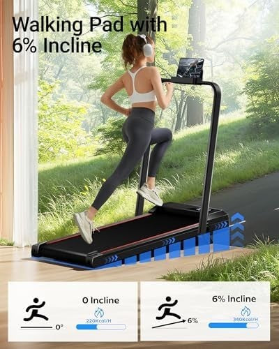 3-in-1 Folding Treadmill 12kmh Walking Pad Incline Quiet Motor 140kg Home Office
