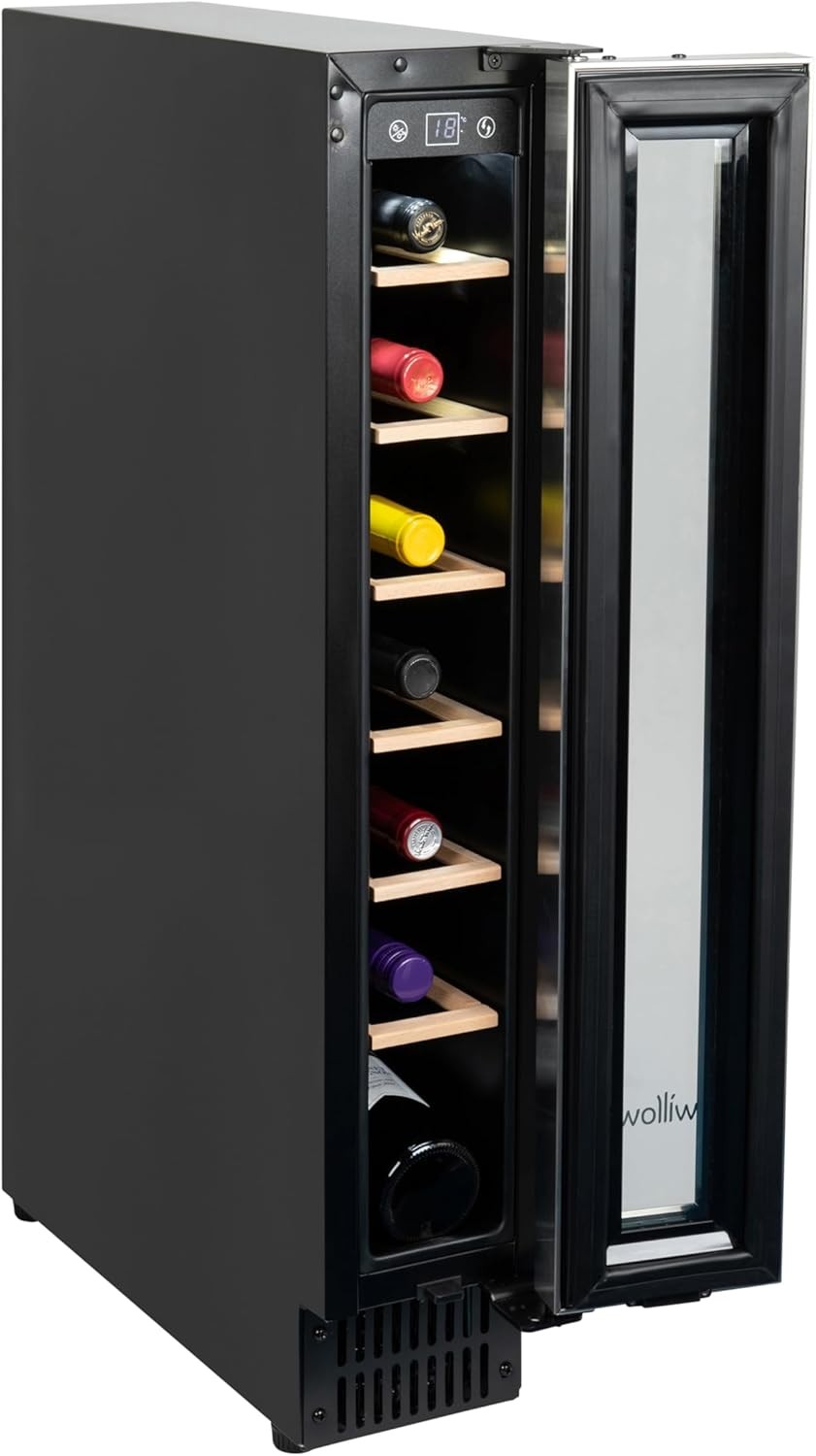 Slim Under Counter Wine Cooler Fridge Digital Touch Control Stainless Steel