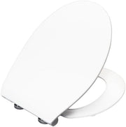 Slim Soft Close Toilet Seat Antibacterial Click & Clean White