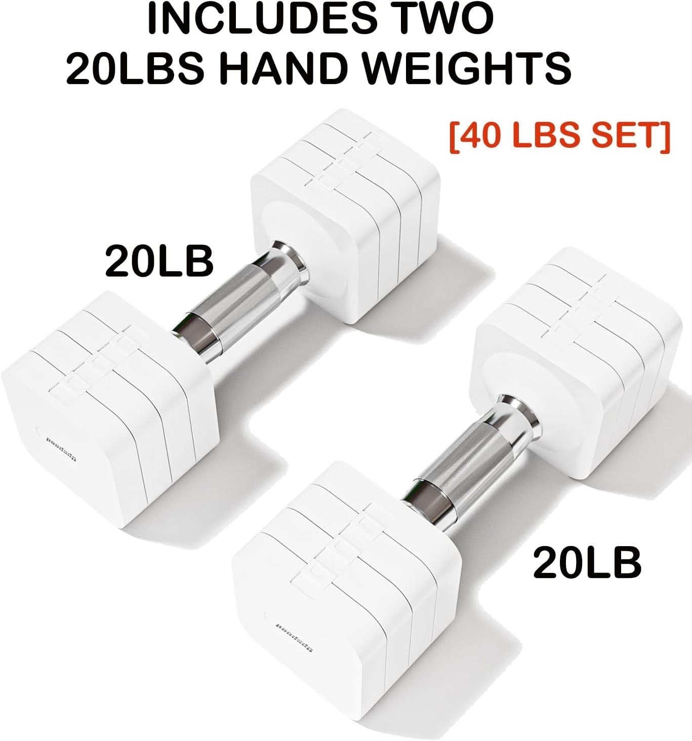 Adjustable Dumbbell Set 15–50LB Pair Anti-Roll Free Weights Home Gym