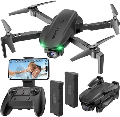 Foldable 1080P Camera Drone w/ Optical Flow 360° Flip Headless Mode 2 Batteries