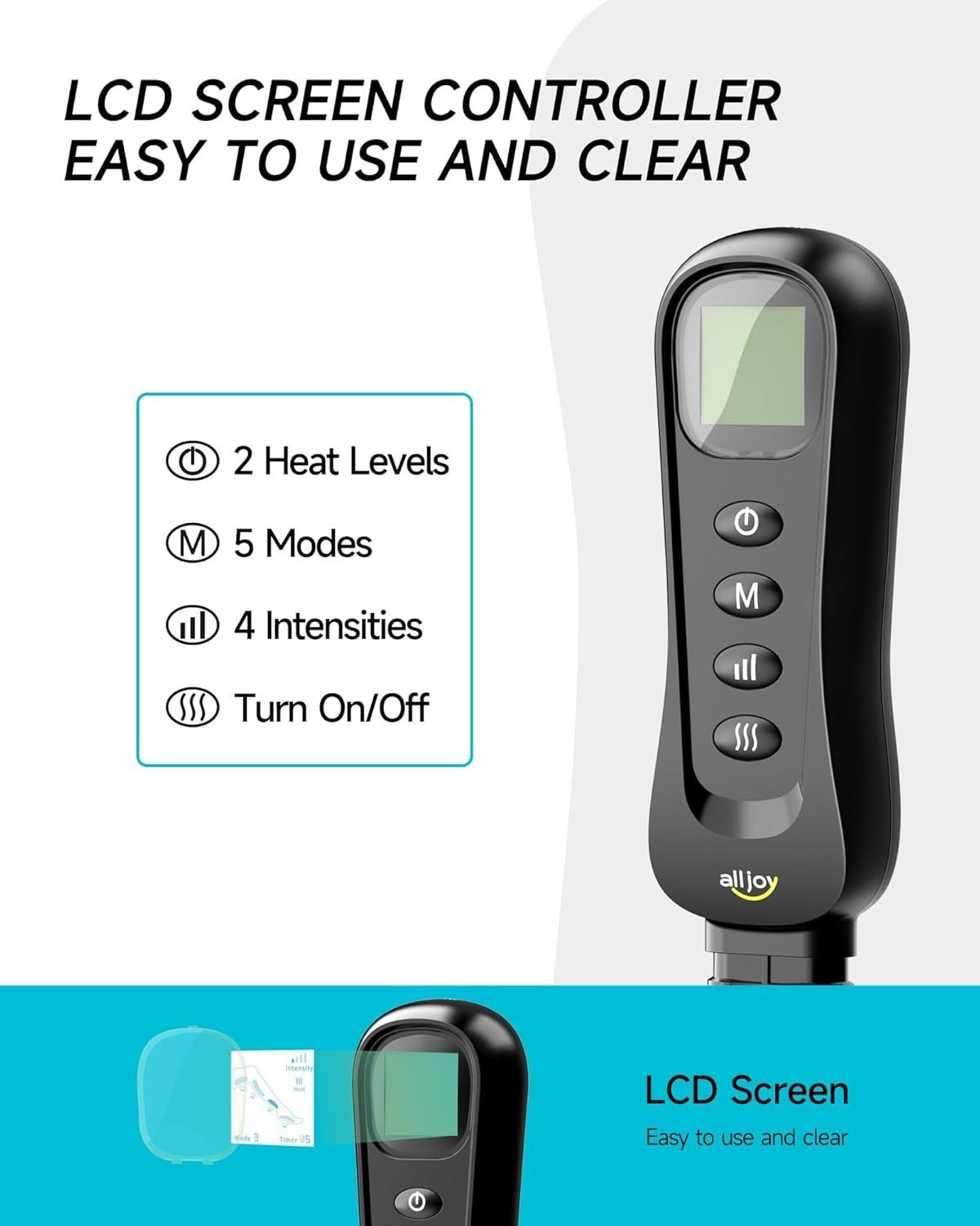 Leg Massager for Circulation with Heat, Compression & Foot Pain Relief