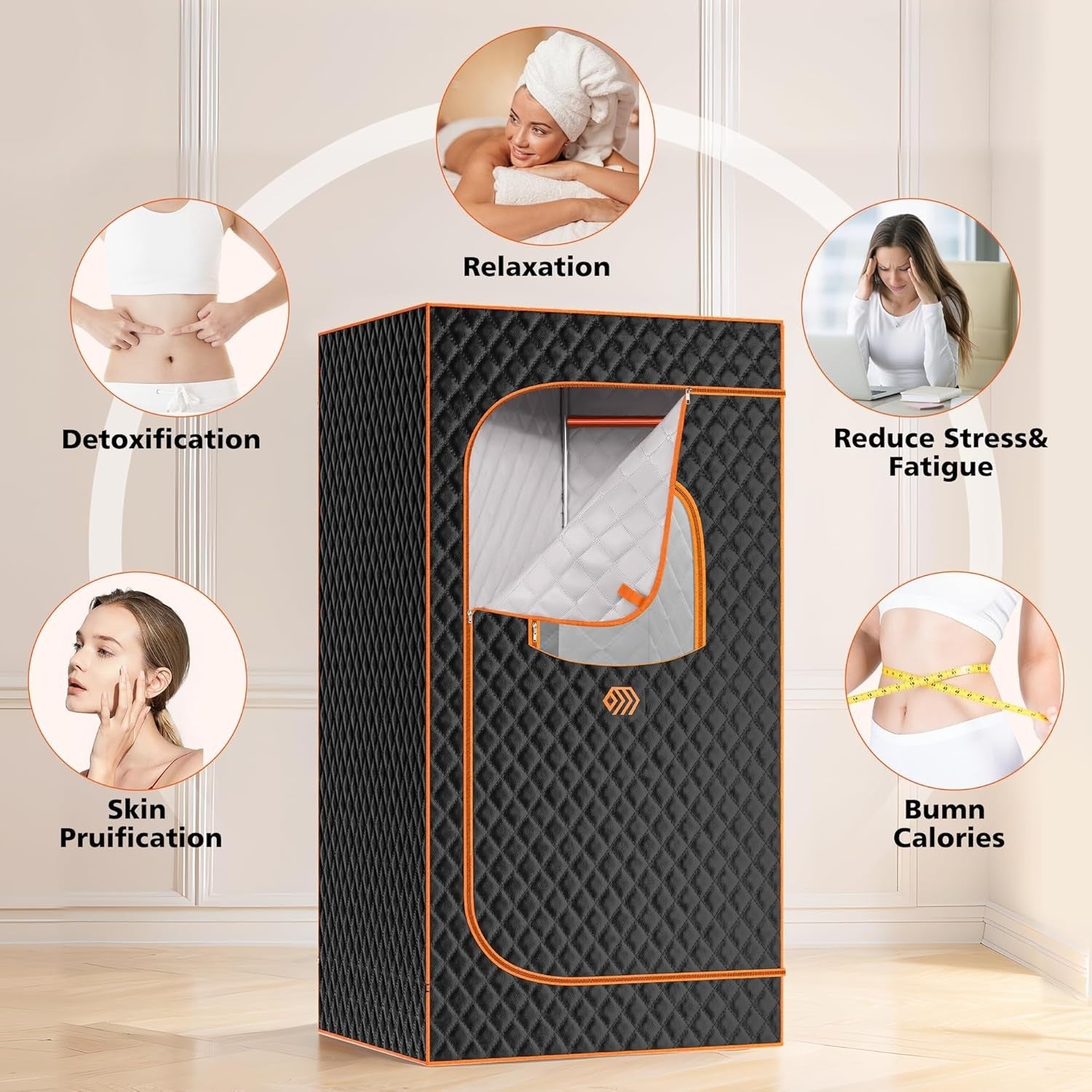 Portable Steam Sauna Tent Home Spa Single Person Fast Heat Bluetooth Control