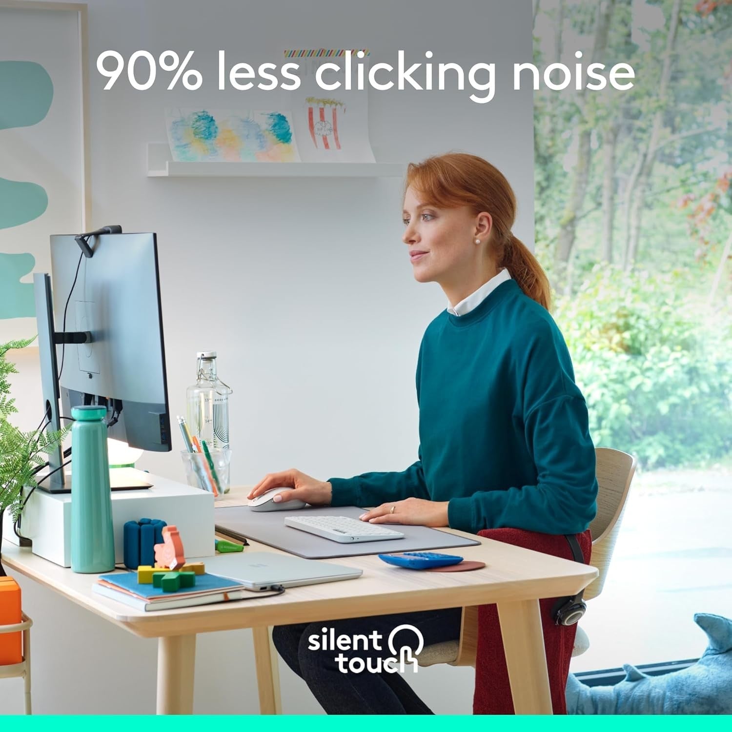 Silent Bluetooth Wireless Mouse Ergonomic Comfort Fit Small Medium Hands