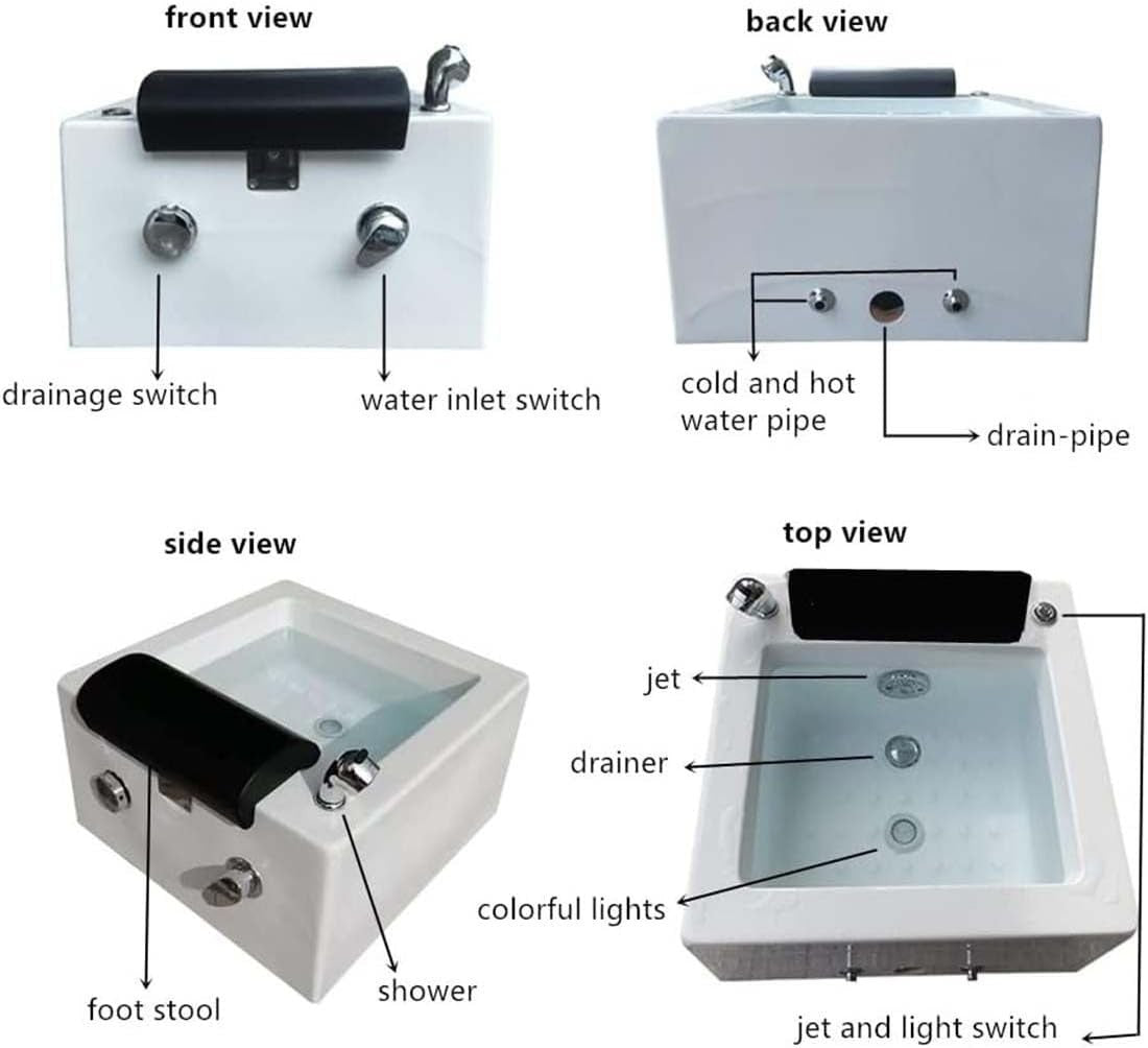 Portable Foot Spa Bathtub with Massage & Adjustable Hot/Cold Water