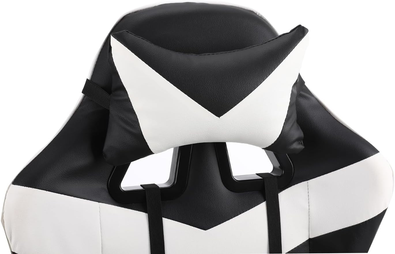 Ergonomic Gaming Chair Office Desk Chair 360° Swivel Faux Leather
