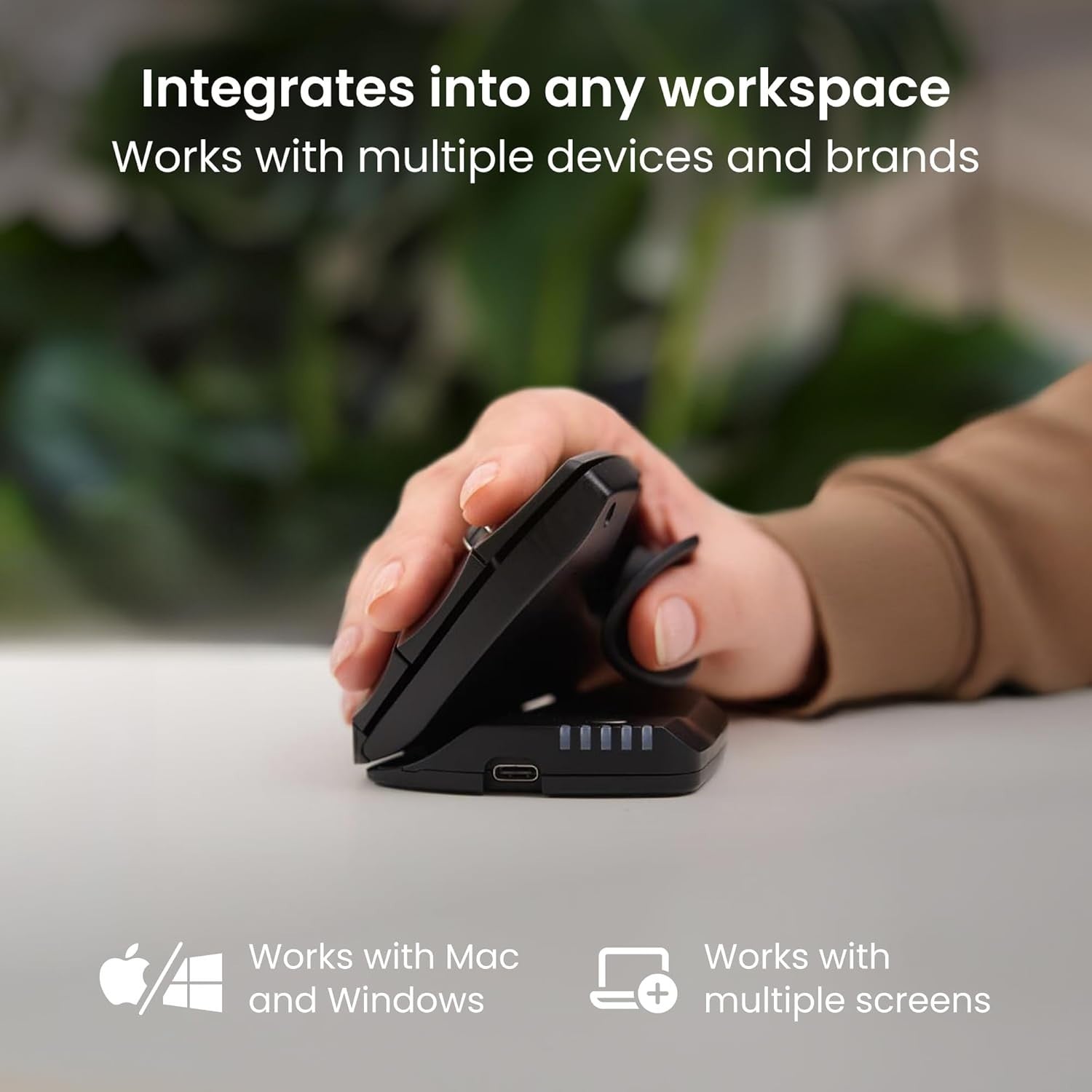 Adjustable Vertical Ergonomic Mouse Wireless 6 Button Tilt Design