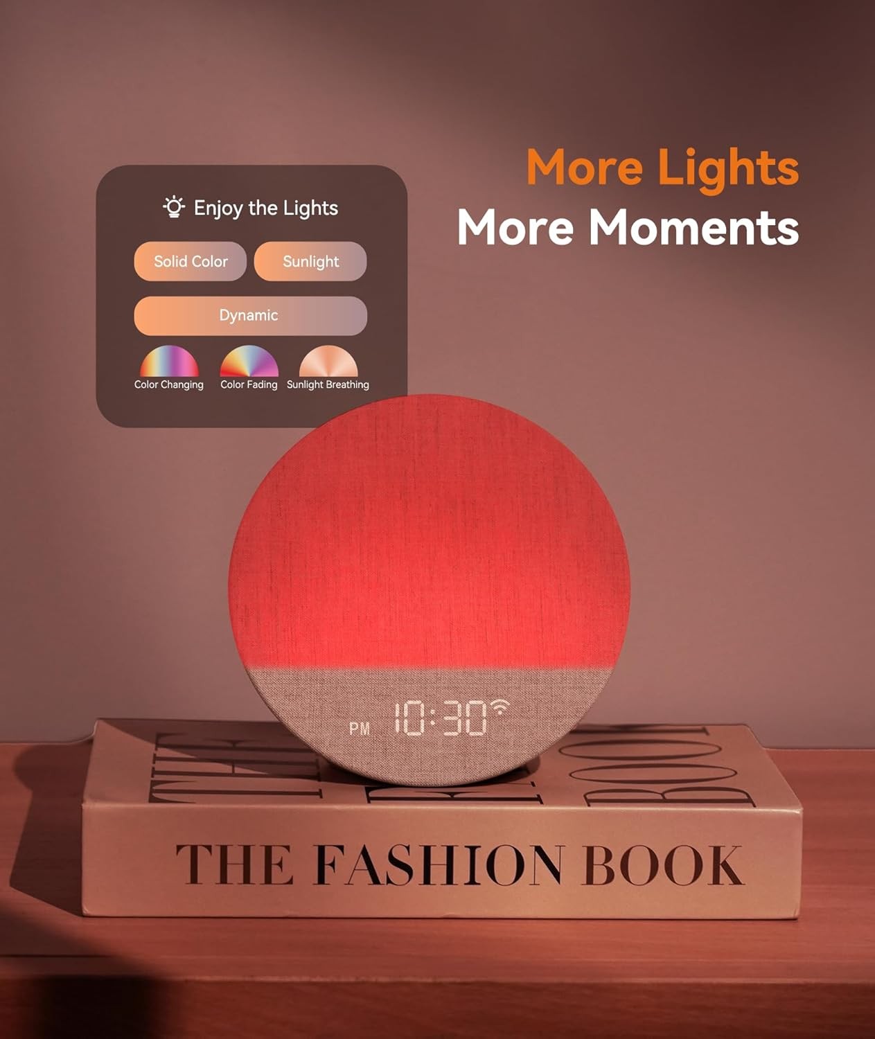 Sunrise Alarm Clock Wake Up Light App Control White Noise Bedroom Lamp