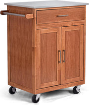 Stainless Steel Kitchen Island Cart 72cm Wheels
