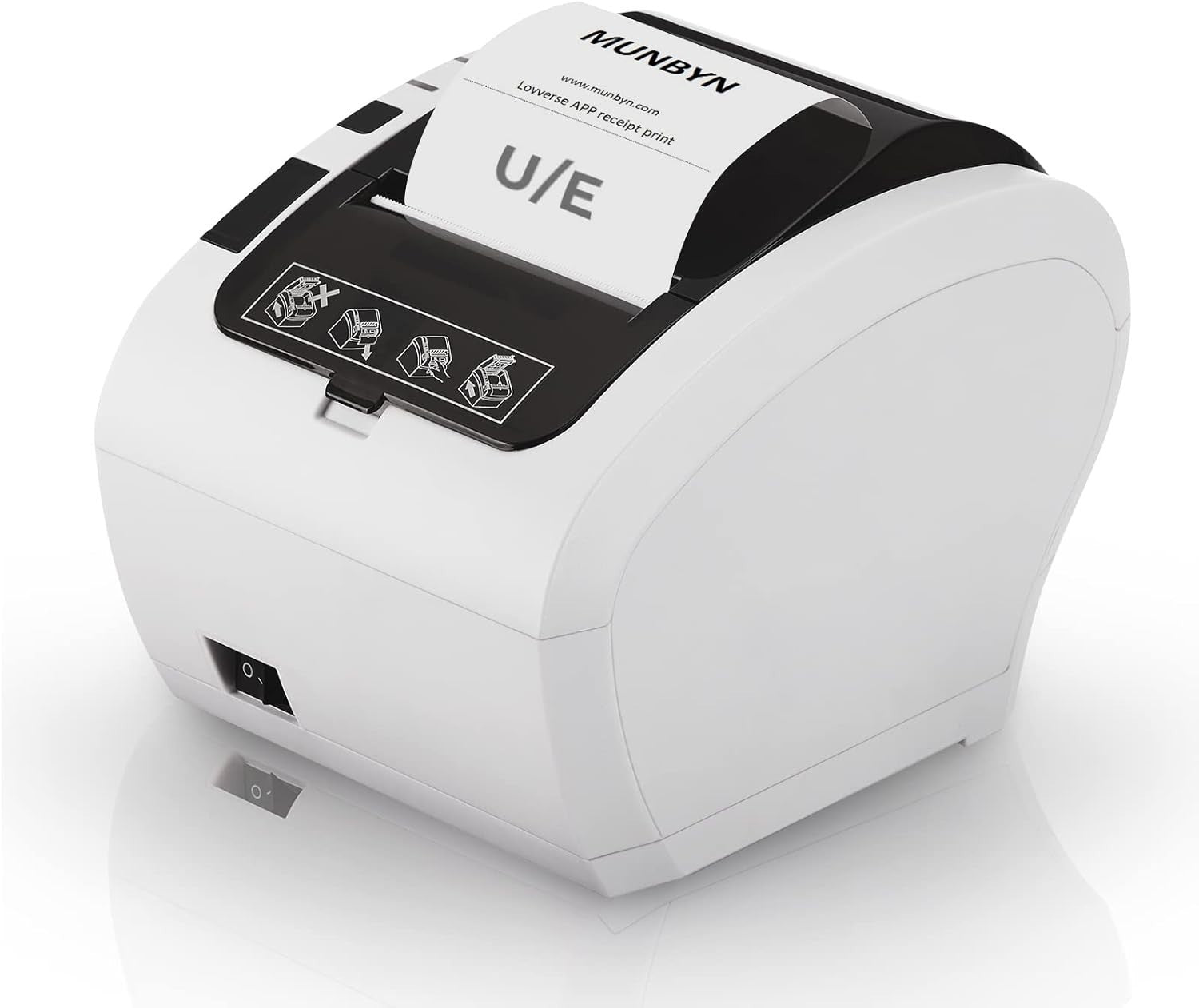 White 80mm Thermal Receipt Printer USB LAN Auto Cutter POS Energy Star