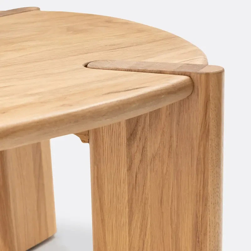 Solid Oak Coffee Table 116cm | Modern Low Lounge Table with Wide Surface