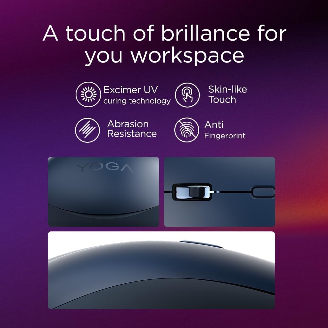 Silent Bluetooth Mouse Multi-Device 6 Button Ergonomic Blue