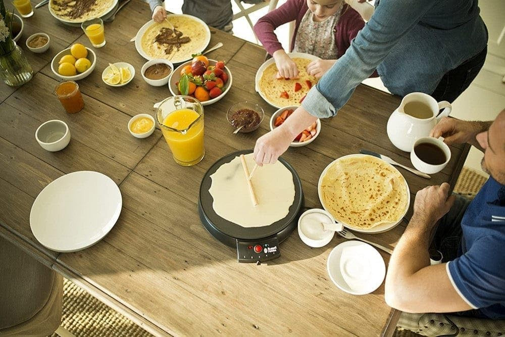 30cm Electric Crepe & Pancake Maker | Non-Stick Plate, Thermostat & Tools