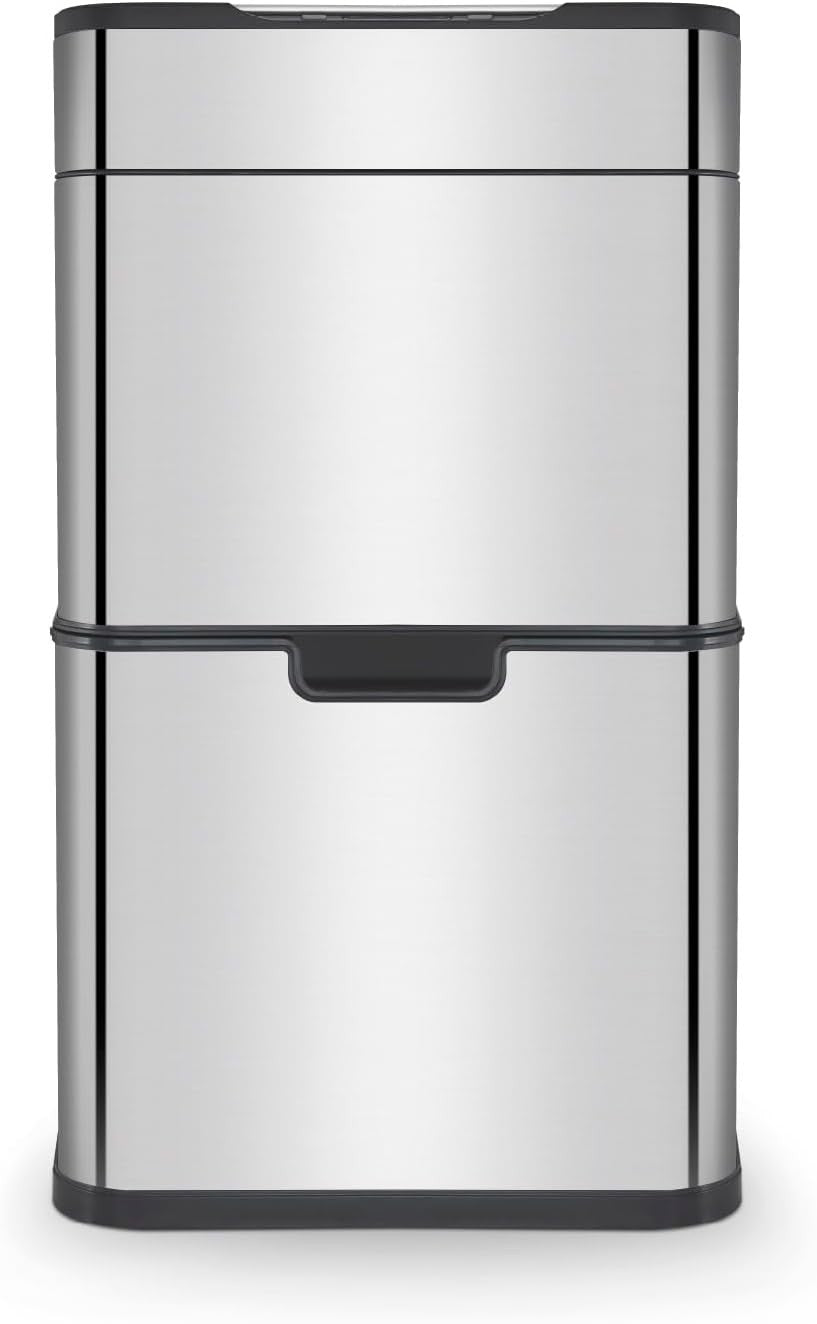 50L Touchless Recycling Bin | Automatic Sensor Trash Can Stainless Steel