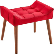 Red Padded Dressing Table Stool Modern Vanity Makeup Chair Bedroom
