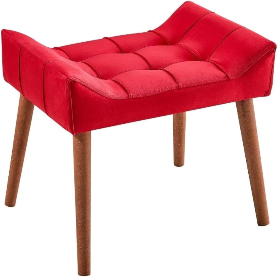 Red Padded Dressing Table Stool Modern Vanity Makeup Chair Bedroom