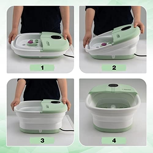 Portable Folding Foot Spa with Heat, Bubble Massage, Remote Control & Timer