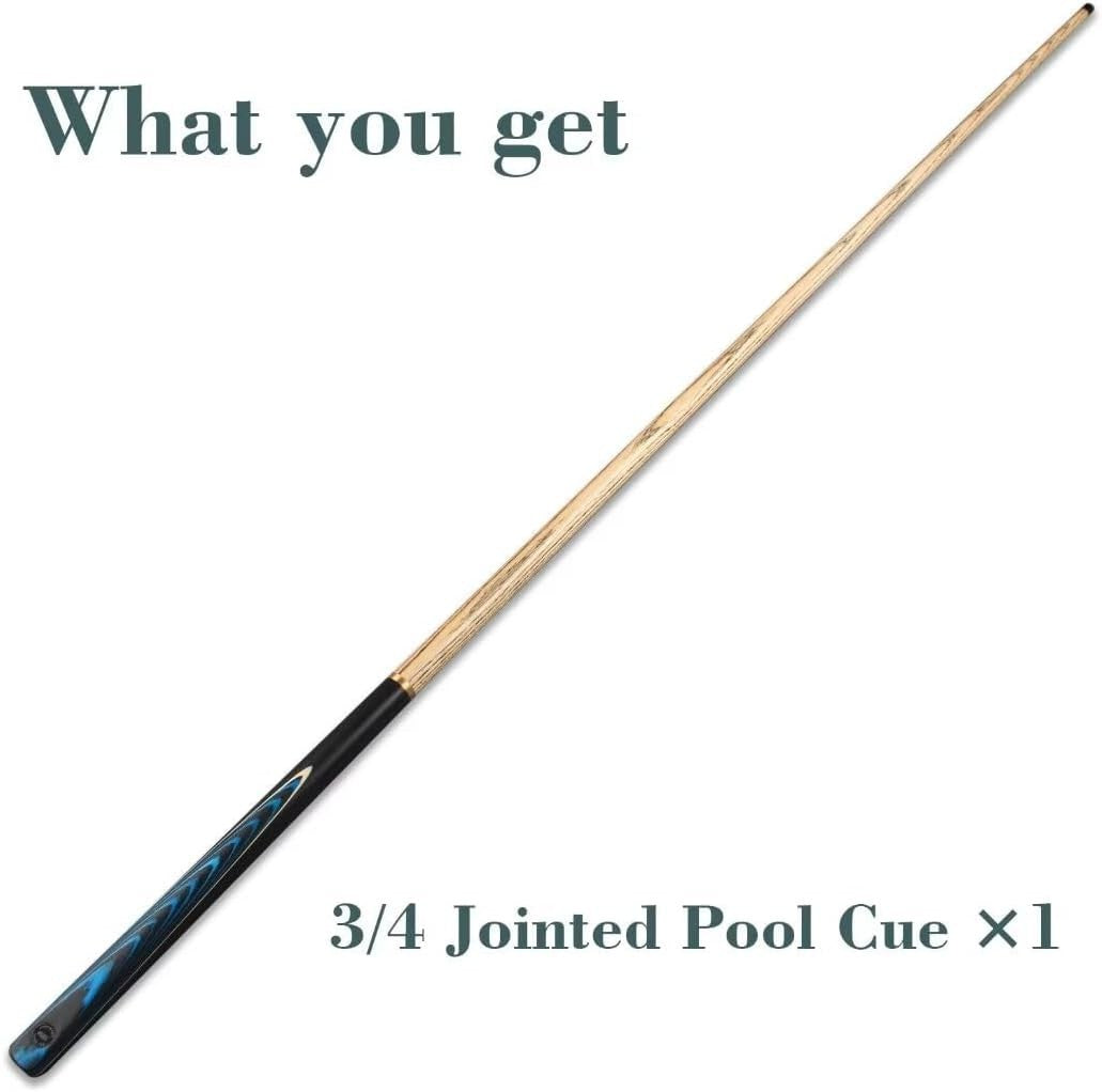 57in Snooker Pool Cue Ash Shaft 11.2mm Tip 3/4 Joint Custom Inlay