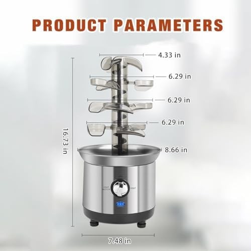4 Tier Chocolate Fountain Stainless Steel Nacho Cheese Sauce Machine