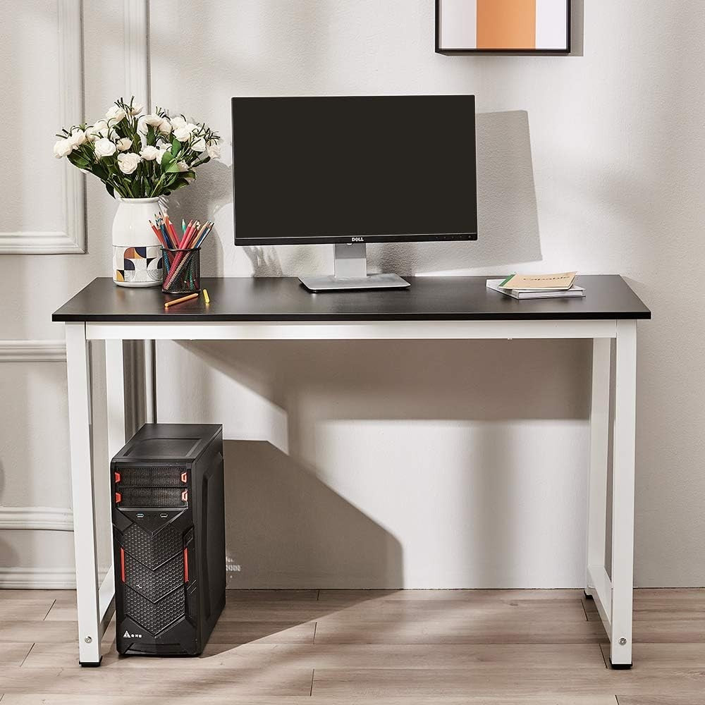 Computer Desk 120cm Black Home Office Study Table PC Laptop Workstation
