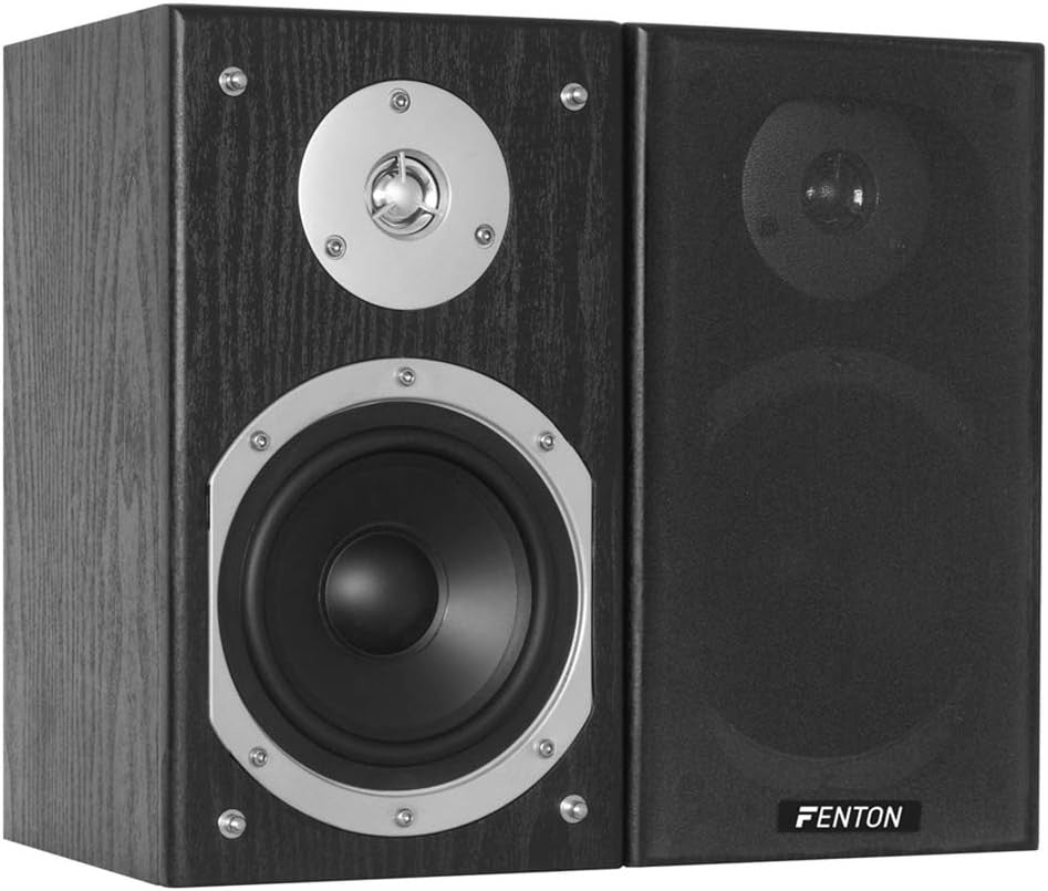 Bookshelf Passive Speakers 140W Surround Sound HiFi 2-Way Home Audio Black