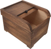 10KG Wooden Rice Storage Box Airtight Sliding Lid