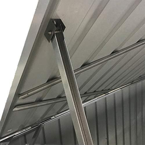 Galvanized Metal Garden Shed 0.88x2.25x1.25m Outdoor Tool & Bike Storage