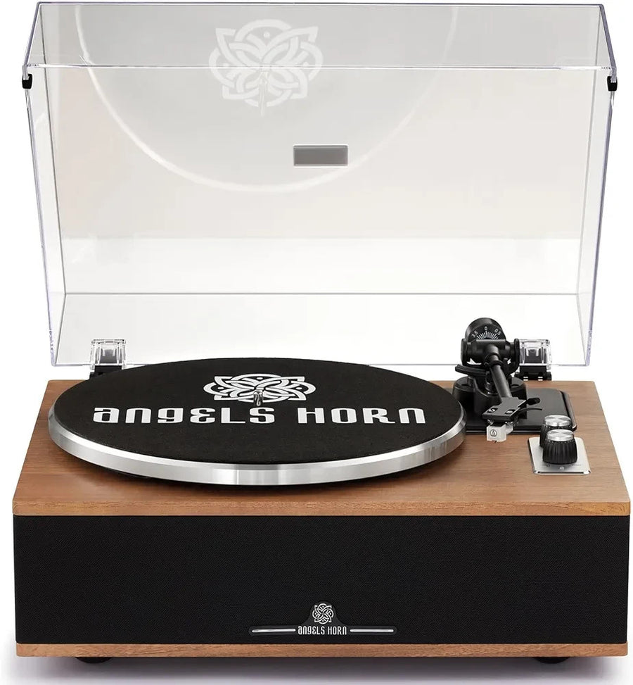 Bluetooth Turntable HiFi Record Player Built-in Speakers Belt Drive 2-Speed