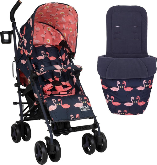 Lightweight From-Birth Pushchair 25kg Capacity, Umbrella Fold, Footmuff