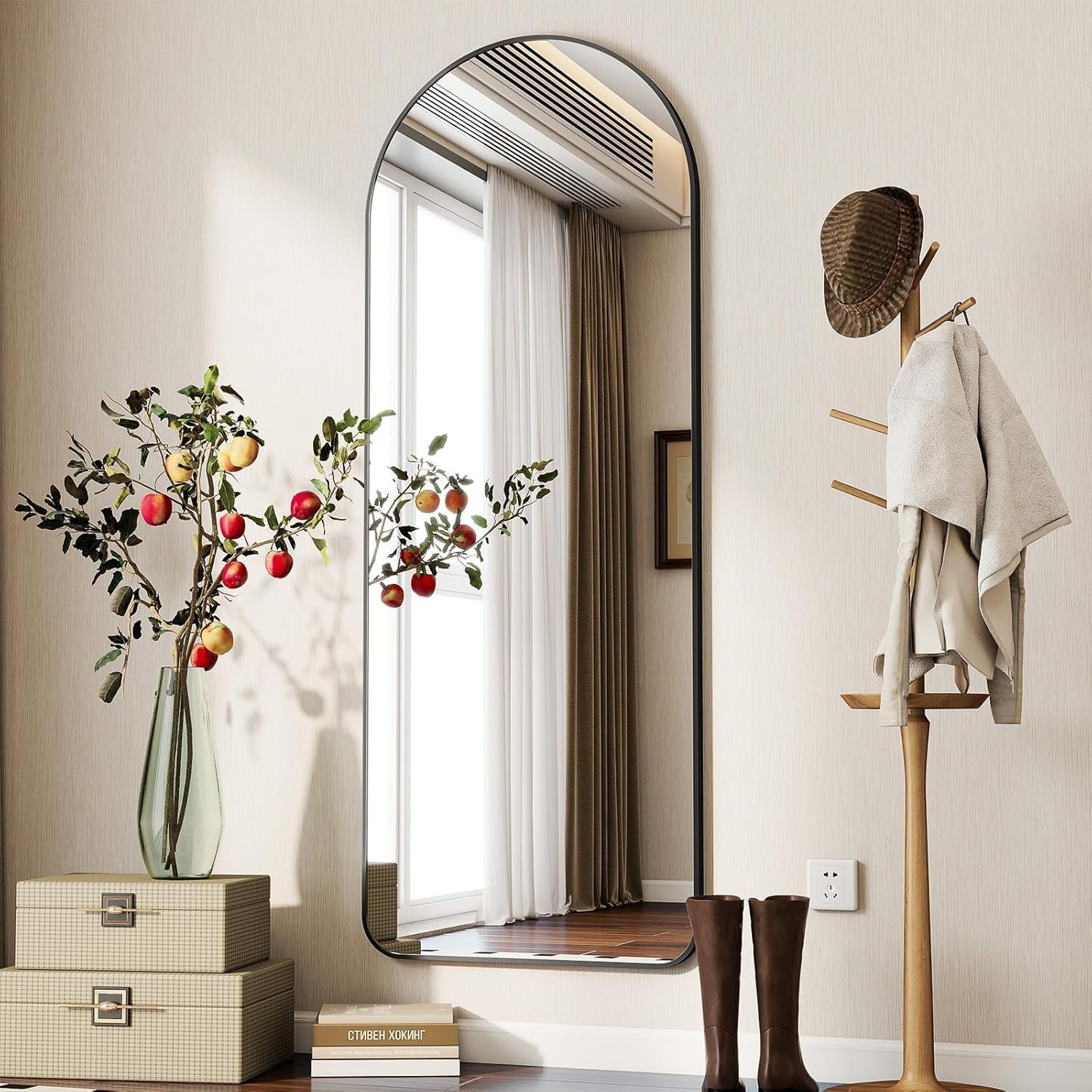 Full Length Arch Mirror 163x53cm Wall Leaning Standing Dressing Room