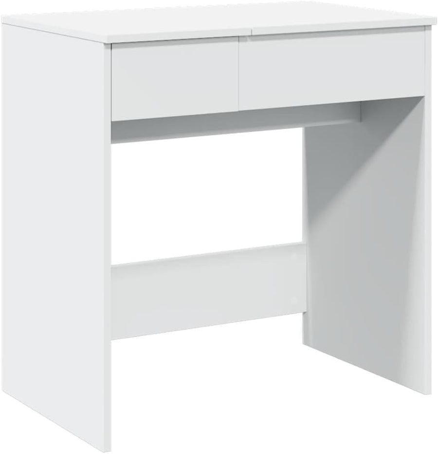 White Modern Dressing Table Makeup Vanity Desk w/ Drawers & Mirror for Bedroom