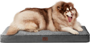 XXL Orthopedic Dog Bed Mattress 120x74x9cm Egg Crate Foam Grey Crate Mat