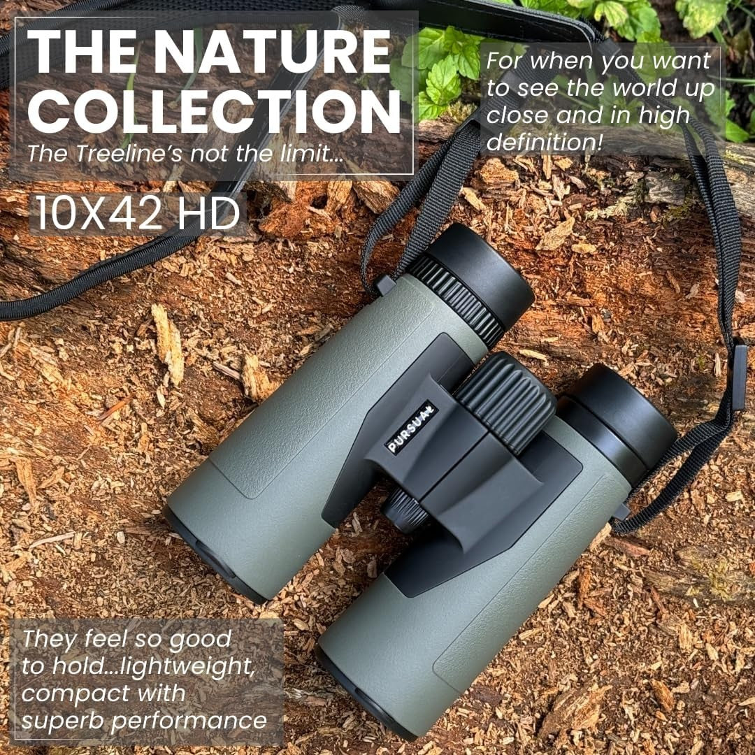 10x42 High Power Waterproof Binoculars Lightweight Clear Bright Outdoor Viewing