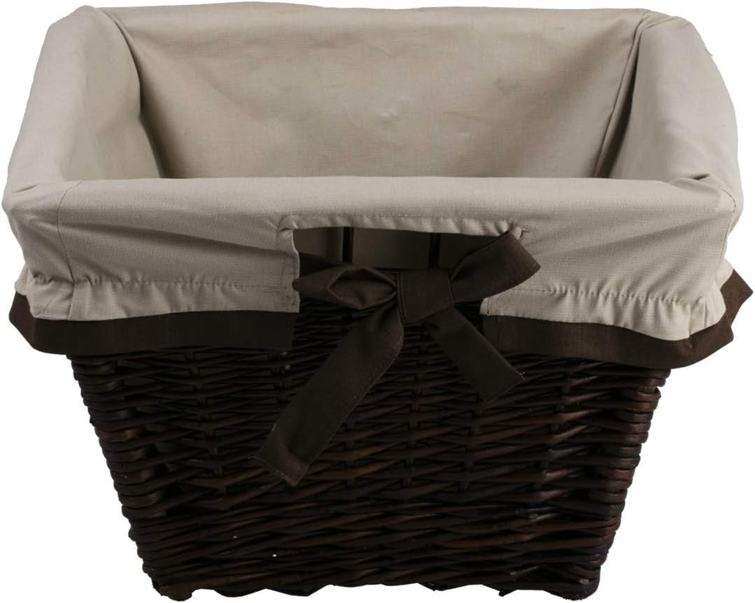 Rustic Wicker Log Basket with Handle for Indoor Wood Storage & Fireplace