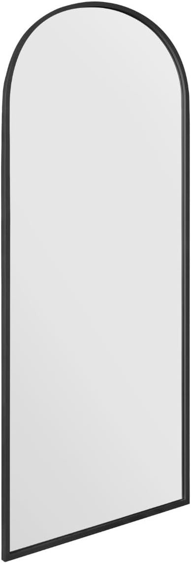 Modern Arched Black Wall Mirror 180x60cm Full Length Stylish Decor