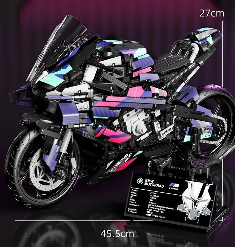 Motorcycle Building Kit 1920+PCS | Realistic Design | STEM Toy for Adults & Kids