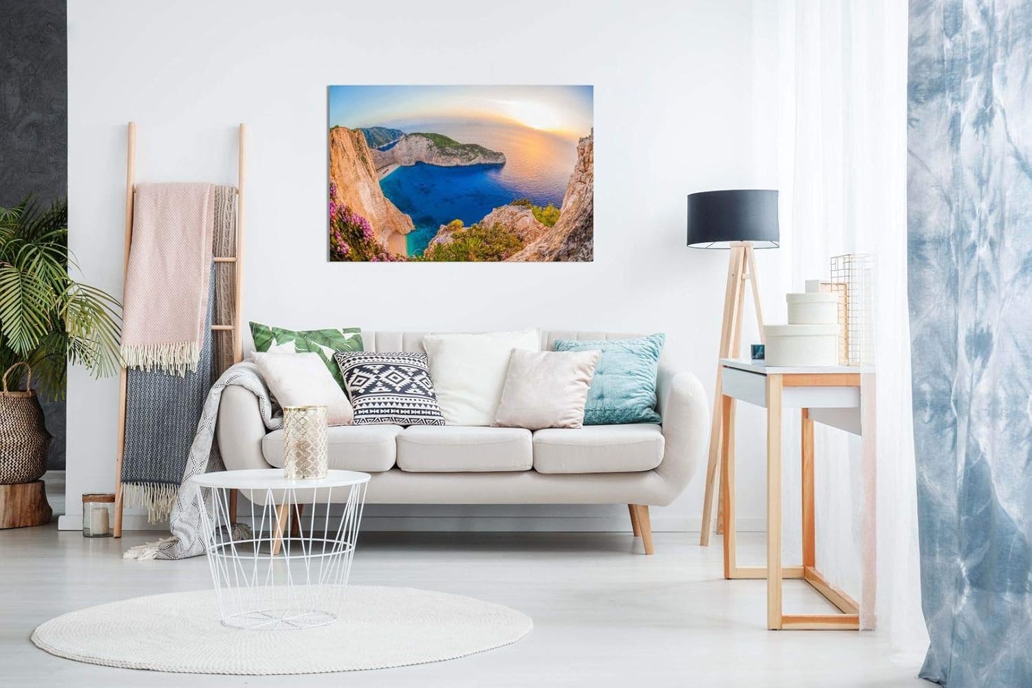 Beach Shipwreck Sunset Canvas Wall Art Coastal Landscape Print Large 30x20