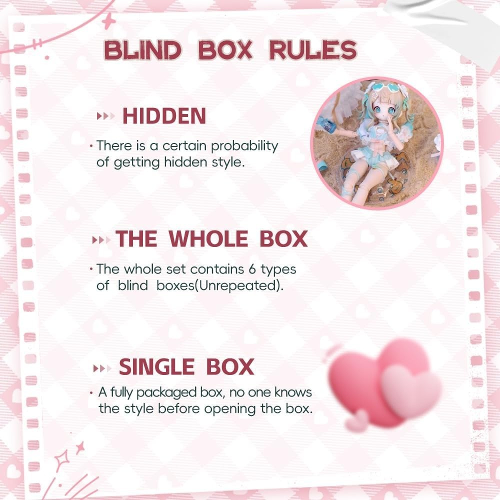 20cm Anime BJD Doll Blind Box Whole Set 6 Figures No Duplicates Gift